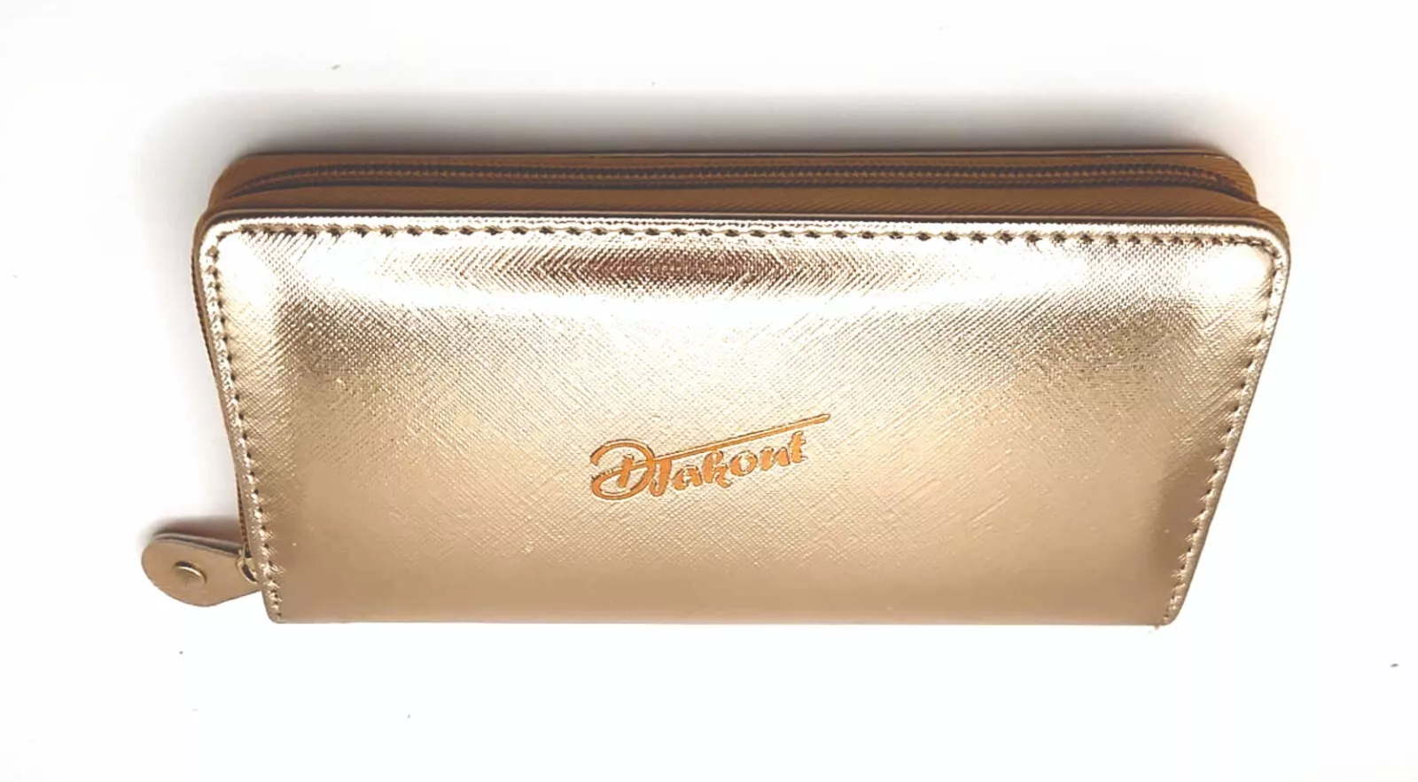 Djajout Fashion Long Wristlet id Wallet Pale Gold Clutch4
