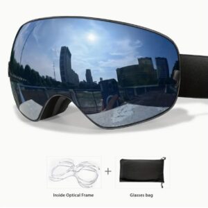 Linet moto Unisex pou adilt, entèrchanjabl glas lantiy, anti-bouya, ankadreman TPU, pou snobord ak ski, apwopriye pou ankadreman myopia.