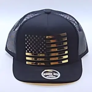 US_PIYAY. American Flag GOLD Hat Tactical Military Adjustable Baseball Cap