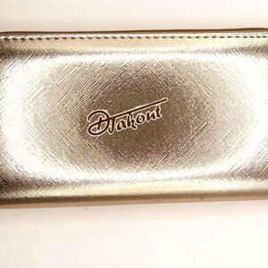 Piyay - Djajout Fashion Long Wristlet id Wallet Pale Gold Clutch