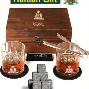 Piyay, Whiskey Set, Haitian Gift, kleren, nap bwe, 2 Glasses, Birthday Gift