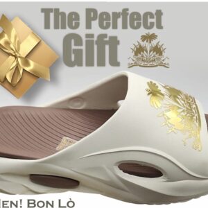Piyay, Sandal, Haitian Gift Gold, Men's Slide Sandal Gold