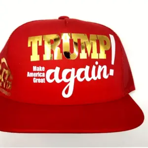 US_PIYAY. Trump...GOLD, RED MAGA Hat NEVER SURRENDER, AGAIN USA FLAG
