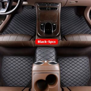 5 tapis machin delux inivèsèl , Full Surround Floor Mats Machin Tapi Floor Pads Pwoteksyon Tapi Enteryè machin kapet.  Tapi devan ak dèyè Tapi Apwopriye pou Machin delux.