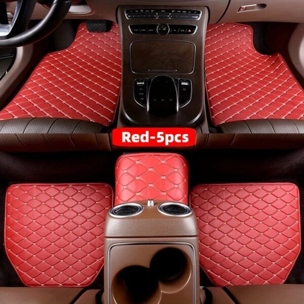 5 tapis machin delux inivèsèl , Full Surround Floor Mats Machin Tapi Floor Pads Pwoteksyon Tapi Enteryè machin kapet.  Tapi devan ak dèyè Tapi Apwopriye pou Machin delux. - Image 3