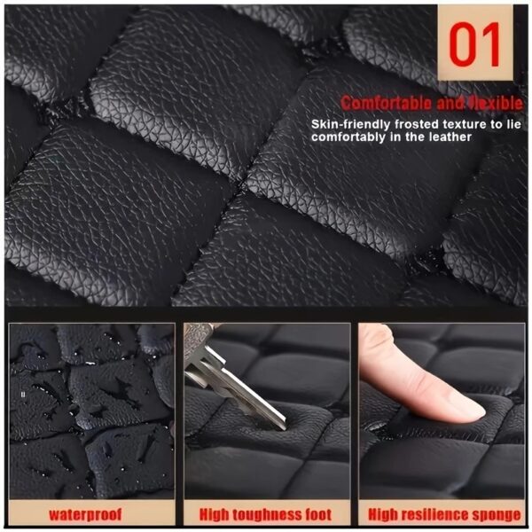 5 tapis machin delux inivèsèl , Full Surround Floor Mats Machin Tapi Floor Pads Pwoteksyon Tapi Enteryè machin kapet.  Tapi devan ak dèyè Tapi Apwopriye pou Machin delux. - Image 8
