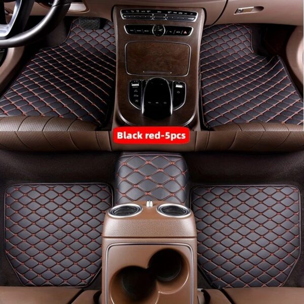 5 tapis machin delux inivèsèl , Full Surround Floor Mats Machin Tapi Floor Pads Pwoteksyon Tapi Enteryè machin kapet.  Tapi devan ak dèyè Tapi Apwopriye pou Machin delux. - Image 4