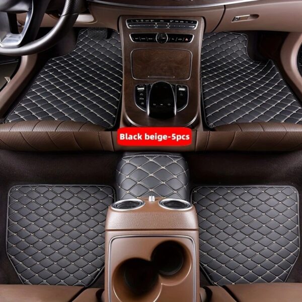 5 tapis machin delux inivèsèl , Full Surround Floor Mats Machin Tapi Floor Pads Pwoteksyon Tapi Enteryè machin kapet.  Tapi devan ak dèyè Tapi Apwopriye pou Machin delux. - Image 5