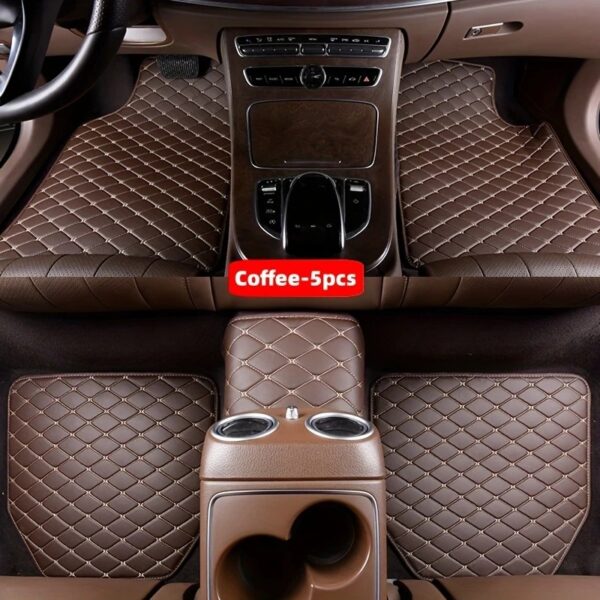 5 tapis machin delux inivèsèl , Full Surround Floor Mats Machin Tapi Floor Pads Pwoteksyon Tapi Enteryè machin kapet.  Tapi devan ak dèyè Tapi Apwopriye pou Machin delux. - Image 7