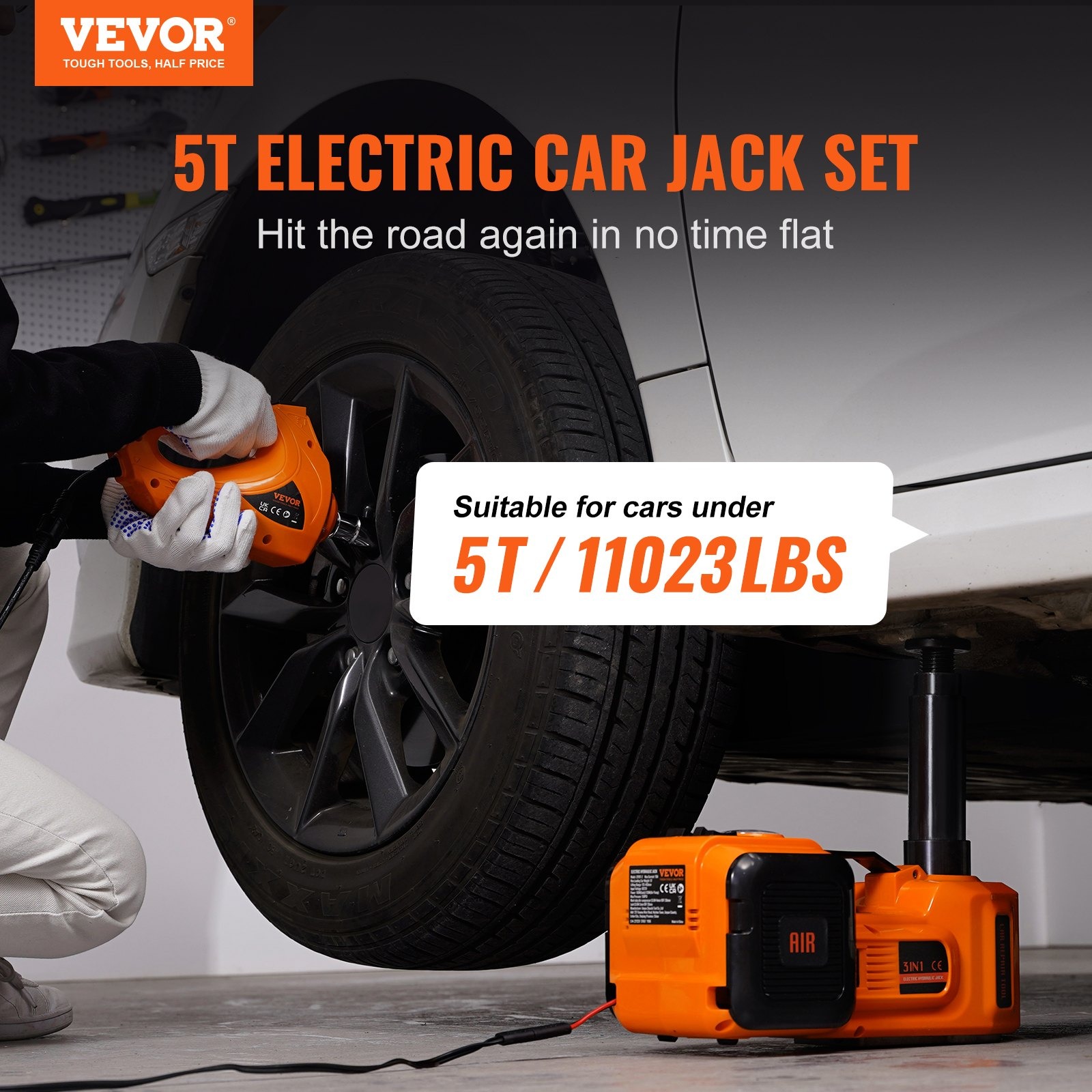 Jak machin elektrik VEVOR, 5 tòn 2