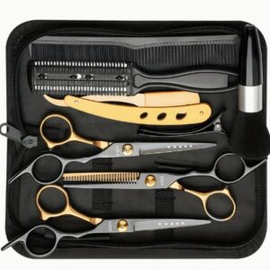 Kit Biznis pou salon Kwafè Pwofesyonèl se yon twous komplet pouw komanse yon Biznis koupe che li gen tipyn ki tou ka pran gilèt,  Sizo Dan  Multifonksyonèl,  Sizo Dwat Sizay Zouti