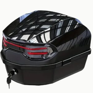 Motosiklèt Tail Bag, Akseswa Tail Bwat. Moto, Depo, Kòf, Top, Kof, ak Lock pou Dosye eltriye, pou Kapasite 32 Litres