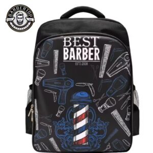 Sakado pou Bos Biznis Kawfe Barber shop, valiz pou byen range ekipman travay siw by sevis adomisil, sak òganizatè pou Clippers ak founiti, Portable Hairstylist Clipper sakado vwayaj Barber Shop sak zouti.