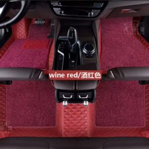 Tapi machine Delux. Pesonalize avek Logo Mak Machine ou. Doub Kouch Tapi Pwoteksyon en kwi.  Car Floor Mats Luxury Leather All Weather