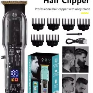Tondèz Pwofesyonèl rechargeable san fil pou biznis kwafè pou tout tay cheve | Clipper cheve pratik ekspozisyon dijital USB chaje
