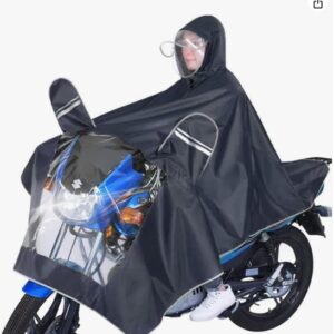 Taxi moto travay sankampe anba lapli Unisex Motosiklèt Jacket Lapli Poncho, Biznis ou pap bloke anba lapli pou yon moun ou pou 2 moun, chofe taxi moto kay travay pou pi plis kob amba lapli ak jacket lapli 2 moun nan