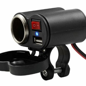 Moto USB chajè ak sigarèt tou ladan li. Adaptè ak switch ki enpèmeyab pou telefòn ak lot aparey kap bezwen konesyon USB