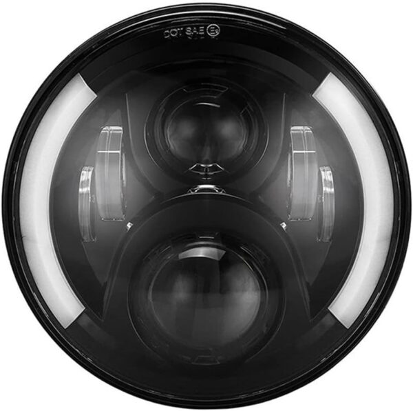 Limyè pou Upgrade motosiklèt 7 pous 60W  vin pi bel ki ap dirije, limyelannwit kou lajounen limye moto Inevesel  kous Glide Road King Street - Image 7