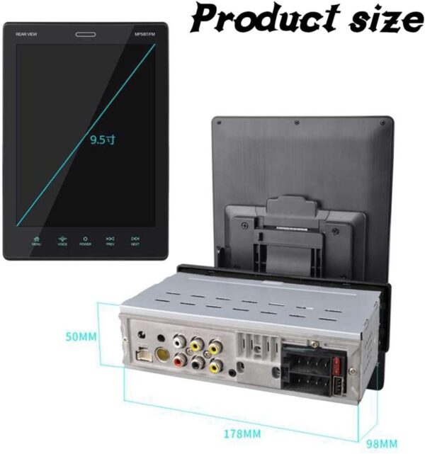 Radio Carplay Android oto Ekran Tesla, lap monte sou tout model machin 10.1 pous  vètikal ekran Machin Stereo FM Bluetooth USB, Wifi, Bakop kamera Android/iOS + SWC + 4LED Kamera - Image 5