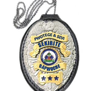 Badj ofisye sekirite Rapwoche, Plak, Soft TPU badge ak PIN trap konsepsyon estanda International
