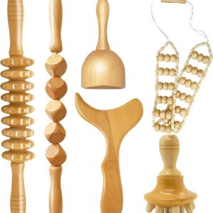 Terapi Masaj Zouti Maderoterapia Twous Zouti Sculpting Kò pou drenaj lenfatik ak anti-selulit .Wood Massager Roller Rpoe pou soulajman doulè nan do ak nan misk (Mwayen)