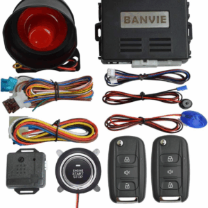 Start Machin a distans + remote Mak BANVIE lok ak delok, alam sistèm pouch bouton kòmanse remote starter DC12V