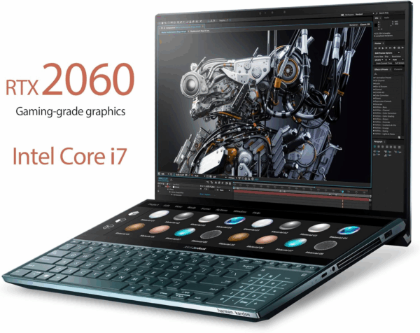 ZenBook Pro Duo Laptop, 15.6” 4K UHD NanoEdge Touch Display tablet, Intel Core i7-10750H, 16GB RAM, 1TB PCIe SSD, ScreenPad™ Plus, Windows 11 Pro - Image 4