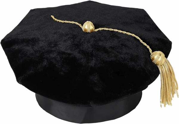 Unisex Deluxe ròb gradyasyon doktora ak Hood 8-sided, Toj granmoun akademik - Image 5