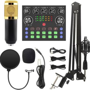 kit komple pou komanse fe Biznis Live odyo pwofesyonèl sou telefon, kat son vini ak tablo son entèfas ak efè mixer DJ miltip, telephone Live difizyon/ podcasting/ jwèt/anrejistreman/YouTube, Tiktok  elatriye