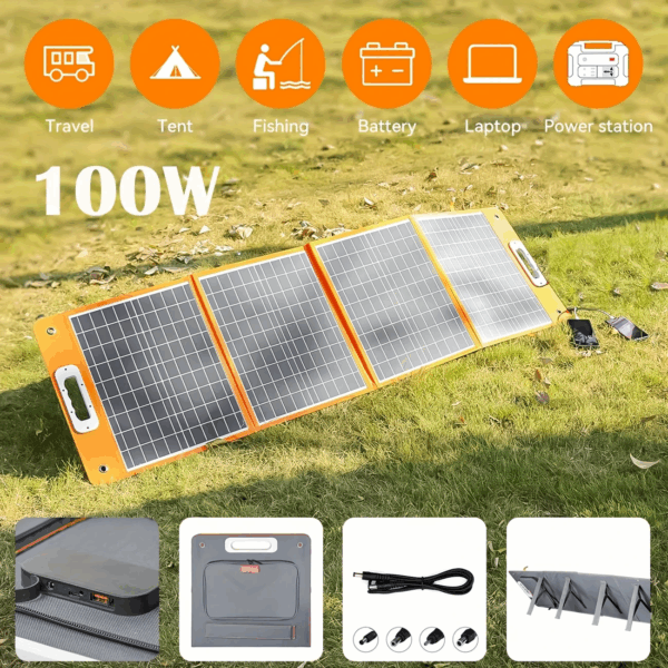 Generatris / Dèlko Solè 500W (Pik 1000W) 520Wh Power Station Delko sole. Lityòm Batri Pouvwa Pwovizyon pou ak AC/DC/USB/Type-C Sòti LED Flach pou Kay - Image 6