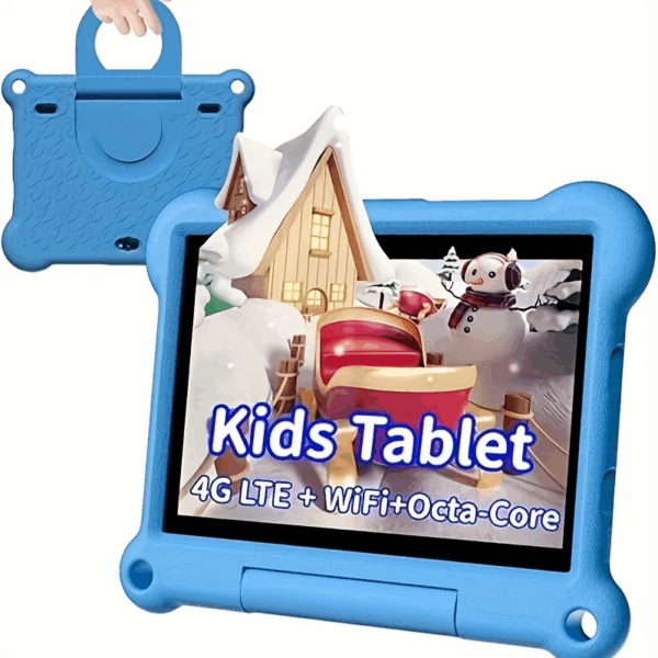 Tablet 10.1" Timoun ak Plas pou Kat SIM, Selilè+WiFi+GPS; Ekran HD 10.1", Tablèt Android 13, Octa Core 64GB, Kontwòl Paran, IWaWa pre-enstale, Kouvèti EVA, 6000mAh. - Image 4