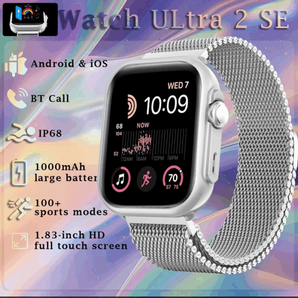 Mont intelijan Smartwatch Support Android for iphone Phone, With Message, Call Answering, Sleep Monitoring, Aktivite kontwole Phone, Smart Braslet, Gason / Fanm, kado fet Papa / Manman, anivese - Image 4