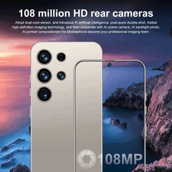 S25 Ultra Smartphone 7.3-inch LCD Display Phone. Telefone 1GB +1 TB .8" HD Screen/Dual SIM/108MP+48MP Camera/6800 mAh/Built-in Pen telephone, telefon - Image 3