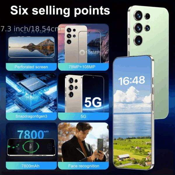 S25 Ultra Smartphone 7.3-inch LCD Display Phone. Telefone 1GB +1 TB .8" HD Screen/Dual SIM/108MP+48MP Camera/6800 mAh/Built-in Pen telephone, telefon - Image 4