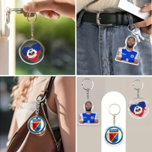 Pòtkle foutbòl koup di mond 2026 ak drapo nasyonal Ayiti. Kado ak akseswa foutbòl koup di mond la, machandiz espòtif, cham sakado 2026 pou itilizasyon chak jou