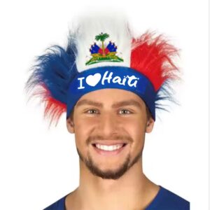 Perik Ayiti ak bann elastik pou 18 Mai, Fanatik Football, majorette - Akseswa pou fèt Haiti kostim patriyot, pèfòmans sou sèn ak parad, Haitian Flag Day