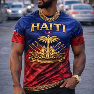 Haiti Royal Gold Edition 🇭🇹 – Ayiti Ultra Luxury Limited T-Shirt