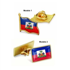 Haitian Flag Gold Lapel Pin – Brooch Ayiti Premium Quality 🇭🇹 Drapeau