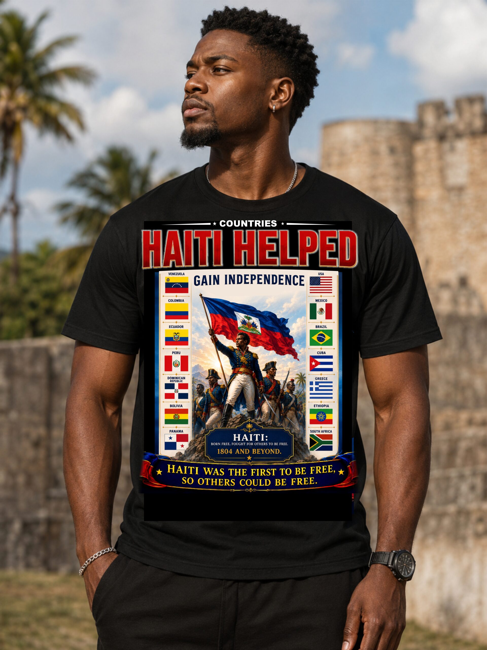 Haiti: The Mother of Freedom. We help: USA -MEXICO -GREECE -CUBA -BRAZIL -SOUTH AFRICA -PANANA -BOLIVIA -DOMINICAN REPUBLIC -PERU -ECUADOR -COLOMBIA -ETHIOPIA -VENEZUELA