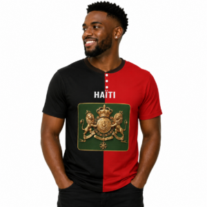 Real Flag Haitian Color: Black & Red, Representing death to colonizers (black) and freedom (red). The spirit of Dessalines
