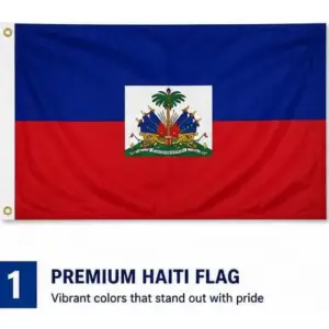 Haitian Flag – Premium Polyester Haiti Flag with Brass Grommets, Double Stitched 🇭🇹 Drapeau