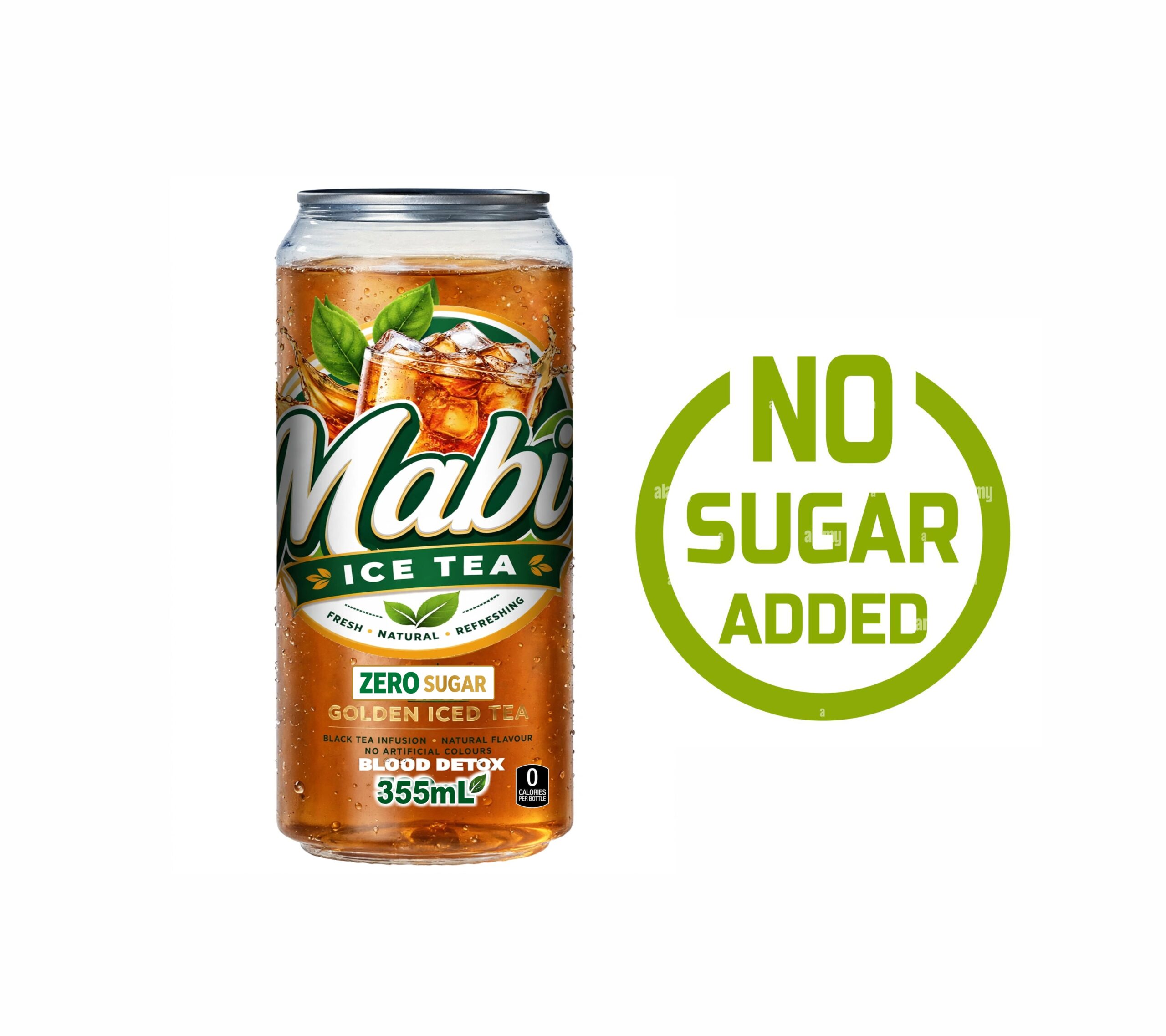 Mabi Ice Tea ZERO SUGAR Blood Detox — Gou Natirèl Ayiti - 355mL Bottle - Freedom - Haiti