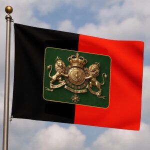 Drapo Wayòm Dayiti (1811) – Grandè, Istwa ak Fyète Zansèt Nou Yo. Drapeau The Sovereign Flag of Haiti – Royal Emblems & Golden Crest