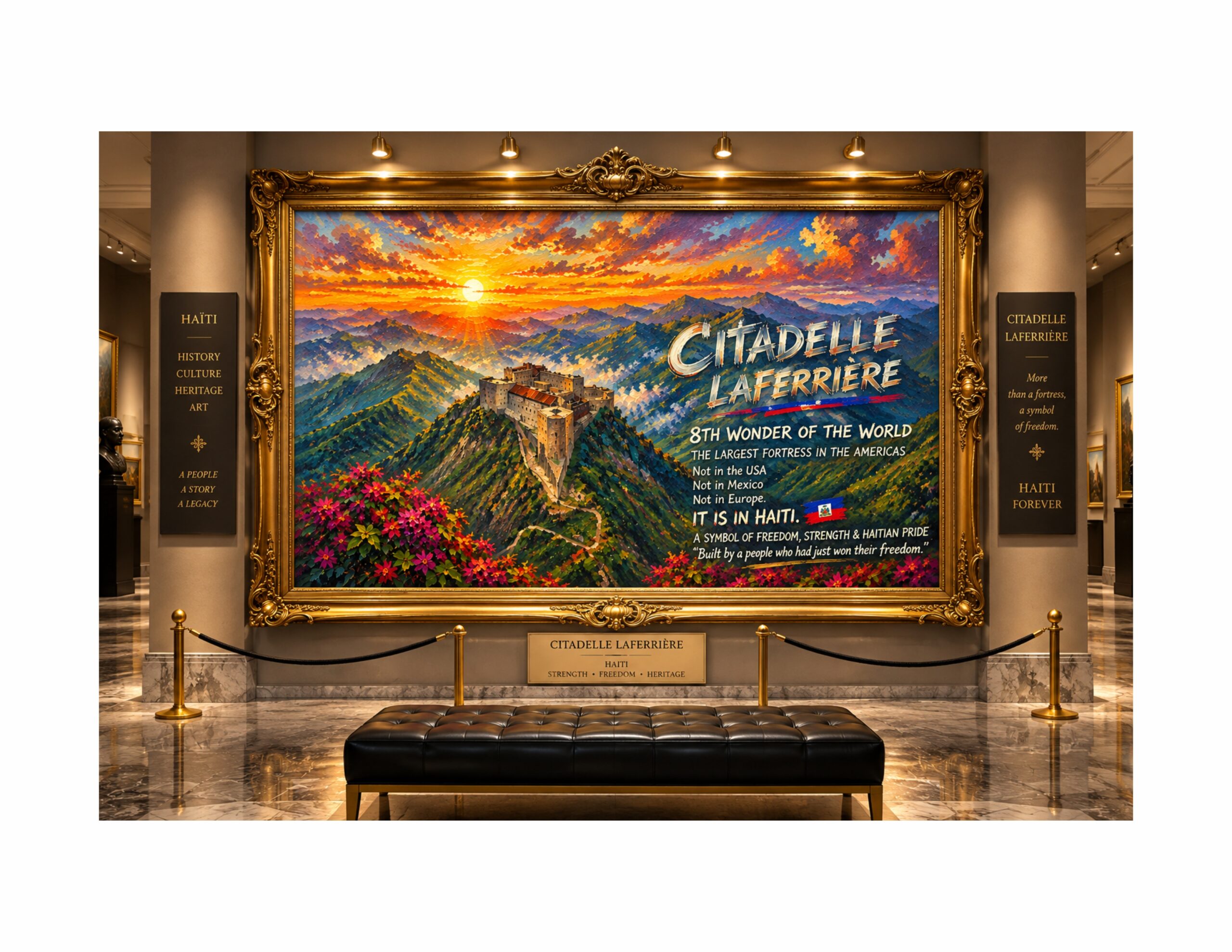 Citadelle Laferrière — Legacy of Haitian Independence | The Fortress of Freedom | Haitian History on Canvas Paint